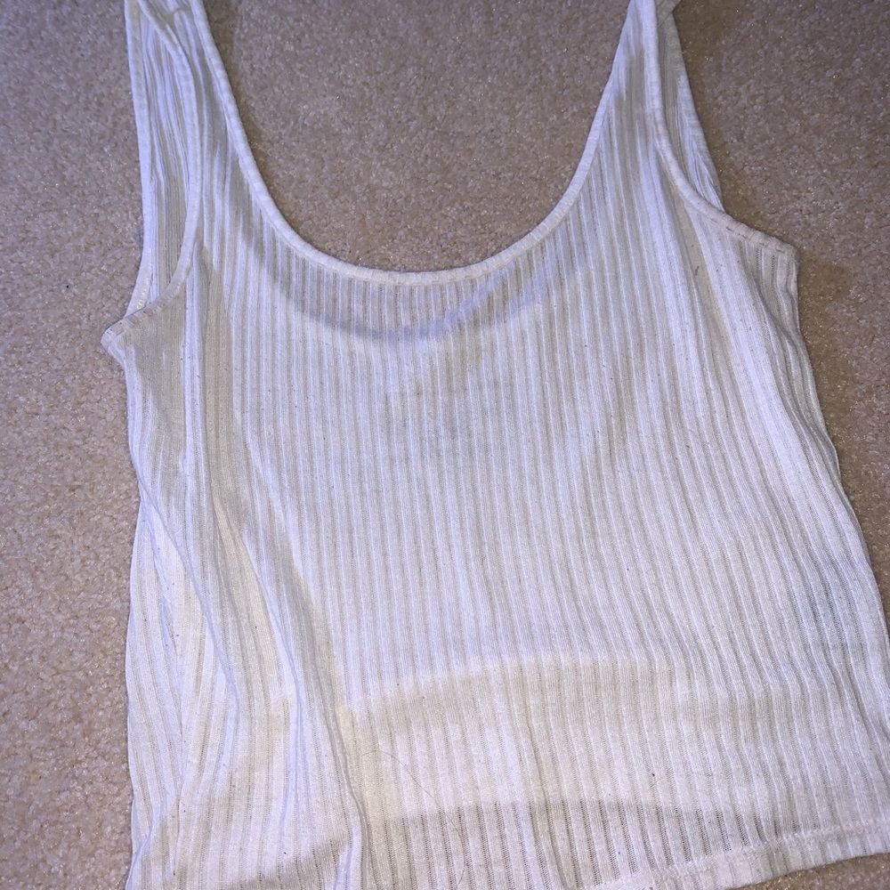 White crop tank top